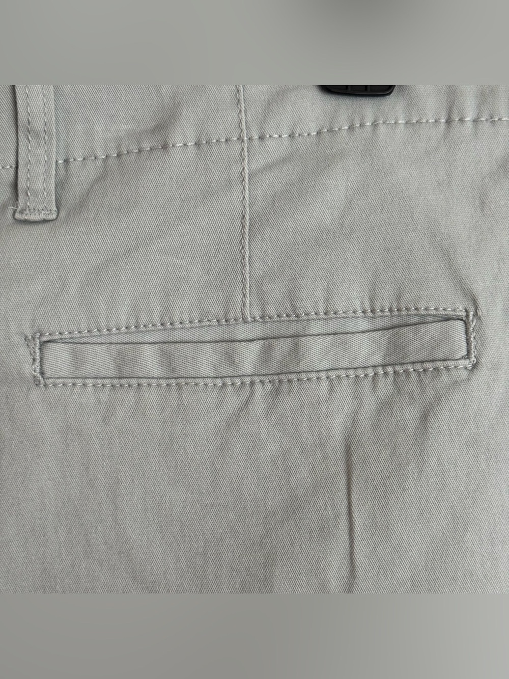 George Mens Size 44 Shorts Gray Above Knee Flat Front Cotton Stretch Chino Golf - Picture 10 of 11